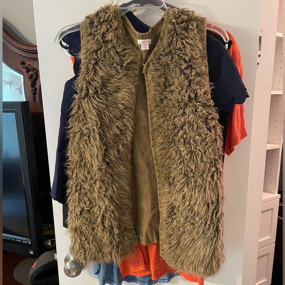 Brown furry vest